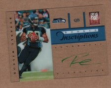 2012 Donruss Elite Russell Wilson Rookie Inscriptions Green Autograph Card /15 