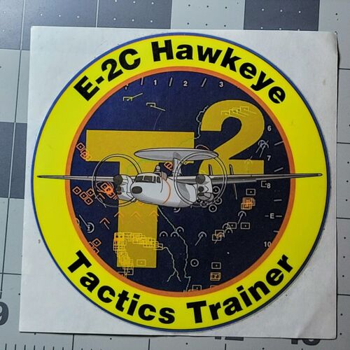 Vintage Northrop Grumman 4" E-2C Hawkeye Tactics Trainer T2 Sticker / Decal - 第 1/2 張圖片