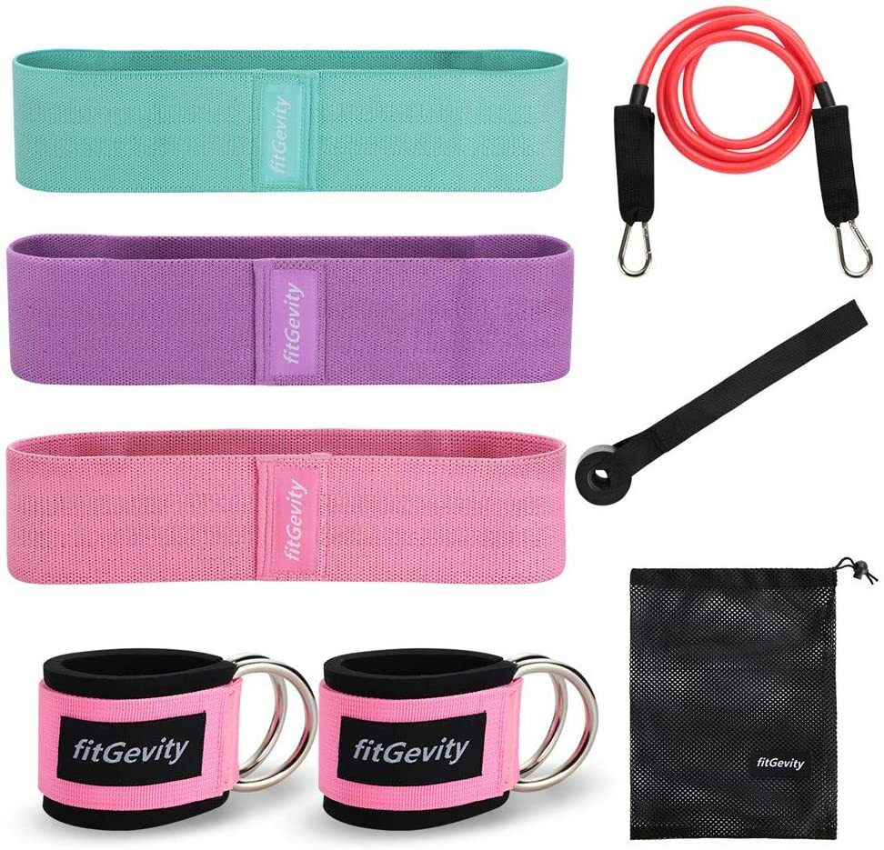 bandas de resistencia de lona para hacer ejercicio ligas accesorios gimnasio juego 8 piezas