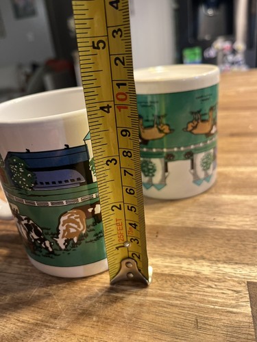 Vintage Cow Farm Scene Standard Size Coffee Mug Set Of 2 - Picture 7 of 7