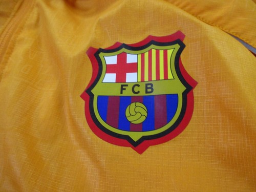 Nike FC Barcelona Jacket Mens L Yellow Football Soccer Sports Track DH7831 836 - Picture 9 of 11