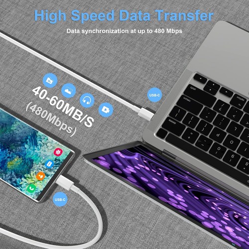 For iPhone Air 17 16 15 Pro Samsung USB Type C 20W Fast Charger Adapter PD Cable - Picture 4 of 14