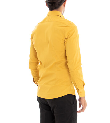 GAMISOTE Camicia Casual Uomo A Maniche Lunghe – Scollo A V, Cotone Morbido, Tinta Unita, Regular Fit, Per Spiaggia, Lavoro, Tempo Libero
