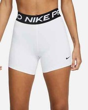Nike Pro 365 Women's 5" Compression Shorts White Black Women Sz XS L CZ9831-101
