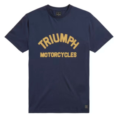 Triumph Motorcycle Burnham Arch Logo Tee Black Iris MTSS20009