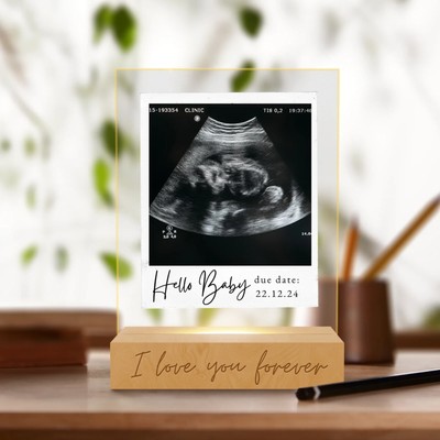 Custom Acrylic LED Night Light - Baby Scan Ultrasound Photo