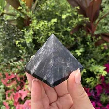 Purple Iolite Crystal Pyramid Healing Stone Pyramid Energy Balancer Pyramid