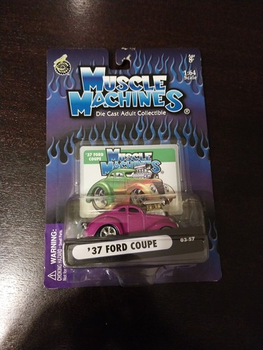 Muscle Machines '37 Ford Coupe Diecast Car 1:64 Scale Purple