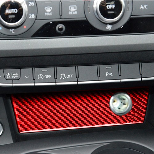 For Audi A4 2017-19 Carbon Fiber Interior Cigarette Lighter Panel Cover Trim - Picture 4 of 10