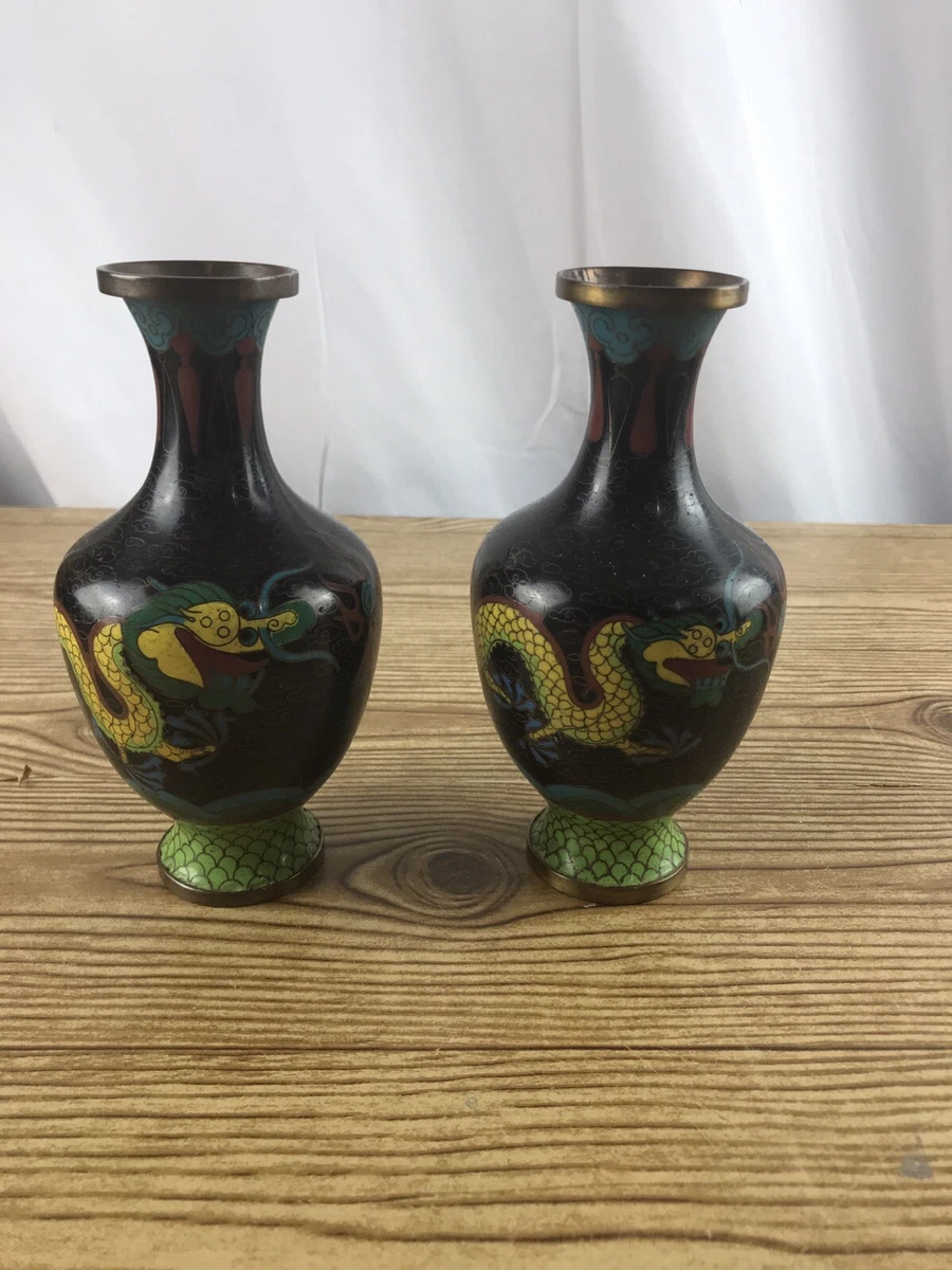 铜多色中国古董花瓶| eBay