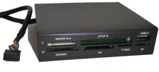 3.5" Internal Black FLASH MEDIA READER w/ USB Hub - US Seller - CF, SD, MMC, MS