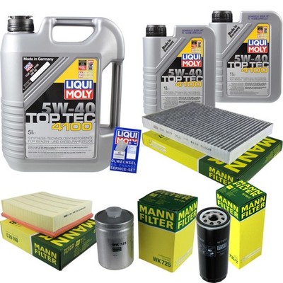 INSPEKTIONSKIT FILTER LIQUI MOLY ÖL 7L 5W-40 für Audi A6 Avant 4B C5 S6