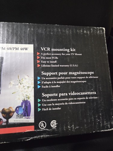 Nuovo Kit di Montaggio Videoregistratore Peerless, Nero Facile Installazione, Limite 50LBS, RN: PM 40/PM 40W - Foto 3 di 9