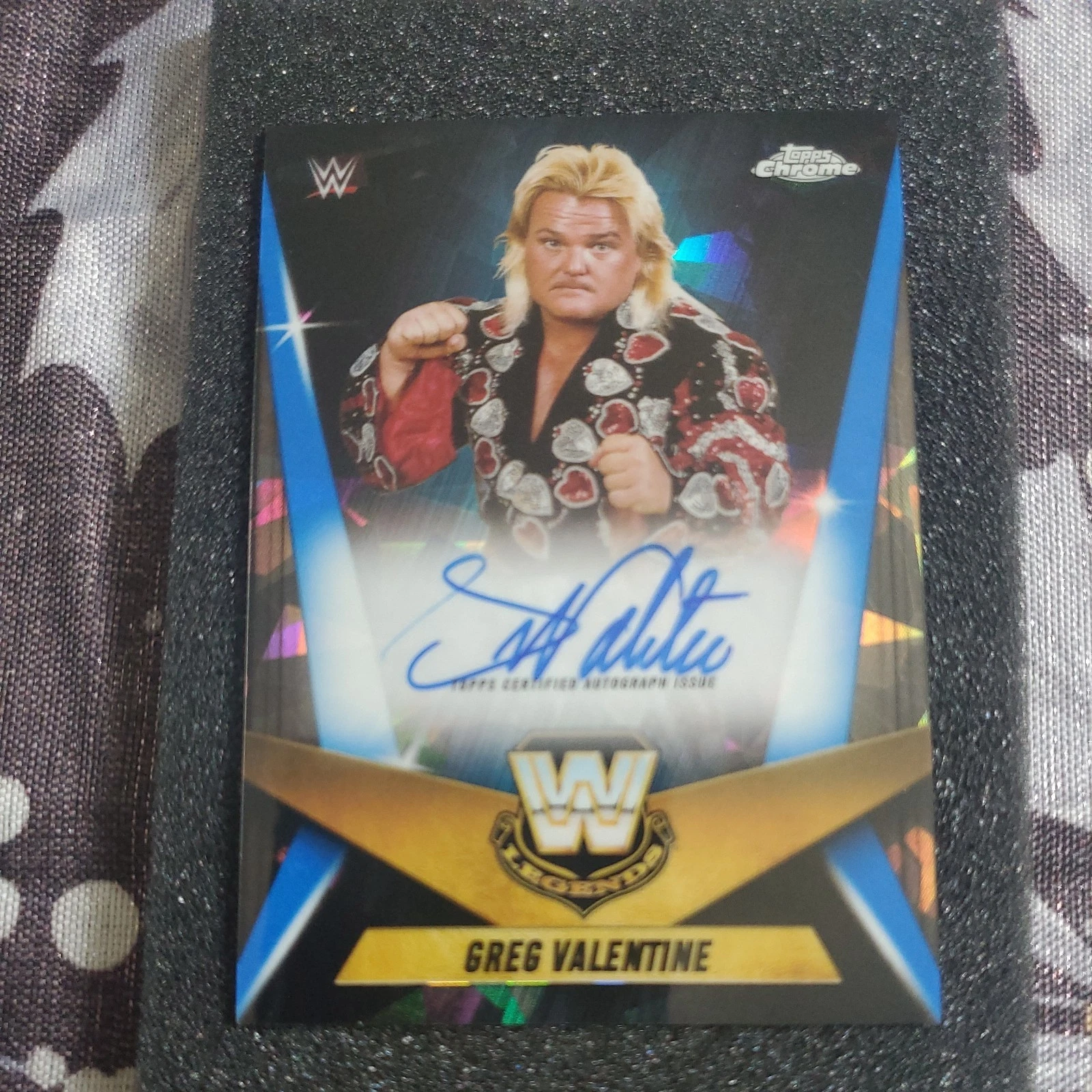 GREG VALENTINE 2025 TOPPS CHROME WWE SAPPHIRE LEGENDARY AUTO LCA-GV WWF HOF