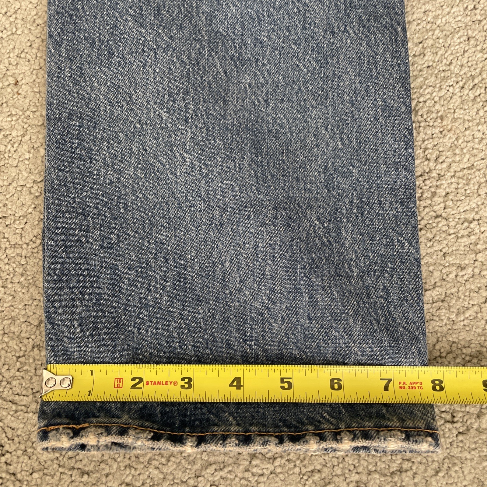 Levi's 511 Big E Slim Premium Selvedge Denim Blue Distressed Jeans Mens Sz 34x30 thumbnail 21