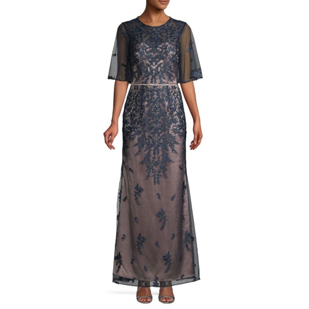 JS Collections Women's Formal Dress Size 10 Blue Lace Short Sleeve A-Line Gown | eBay JS Collections Women's Formal Dress Size 10 Blue Lace Short Sleeve A-Line Gown | eBay