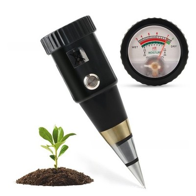 Portable Soil pH Moisture Tester with Metal Probe for Farm and Home Use