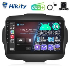Autoradio DAB+ 2+64GB Android 15 CarPlay per Jeep Renegade GPS Navi WIFI RDS BT