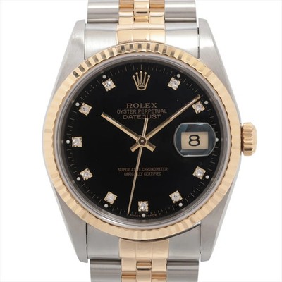 Rolex DATEJUST 36 16233G SS×YG SS×YG AT black dial