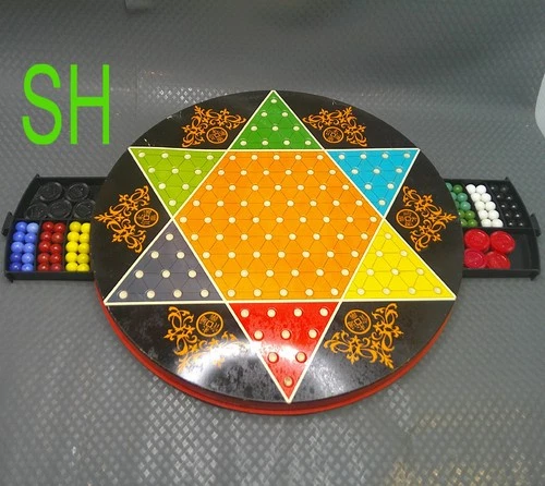 Vintage Ohio Art Chinese Checkers Colorful Tin Litho Metal Marbles Checkerboard