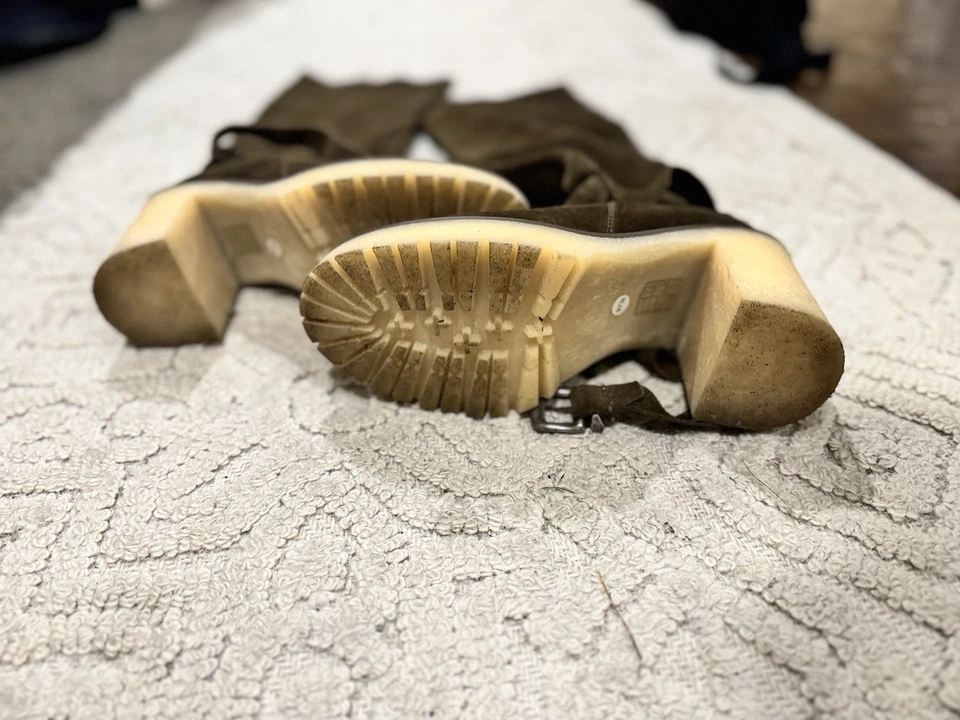 Botas por encima de la rodilla Free People Jasper para mujer talla 7 | gamuza marrón Foto 4 de 4