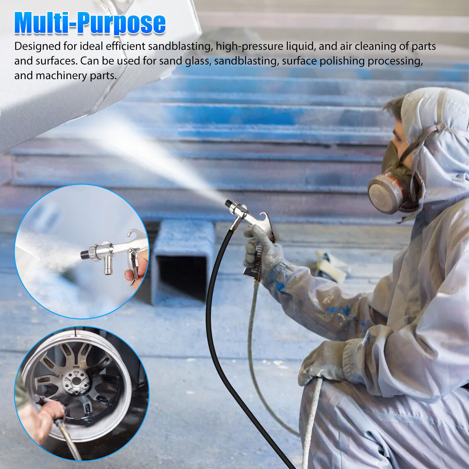 Sandblaster Gun Air Sand Blasting Ceramic Nozzles Set For Sandblaster Cabinet