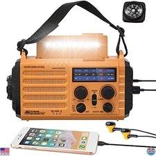 5000 Weather Radio, Solar Hand Crank Emergency Radio, AM/FM/NOAA, Power Bank