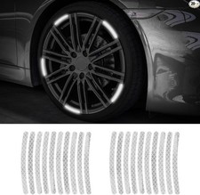 20PCS eflective Wheel Decorative Stripes, Night Safety Warning T Color: White