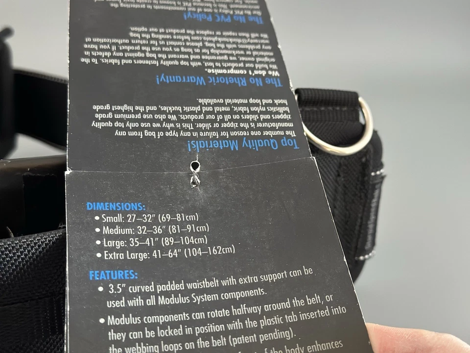 Cinturón de velocidad de esteroides Think Tank Sml, con etiquetas. Cinturón en estado nuevo. Foto 4 de 4