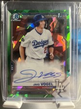 2021 Bowman Sapphire Edition Green Refractor 6/50 Jake Vogel #BSPA-JV Auto RC SP