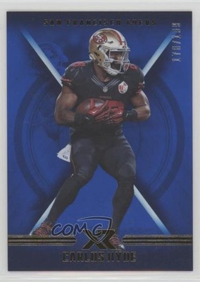 2017 Panini XR Blue 178/199 Carlos Hyde #87 g2u