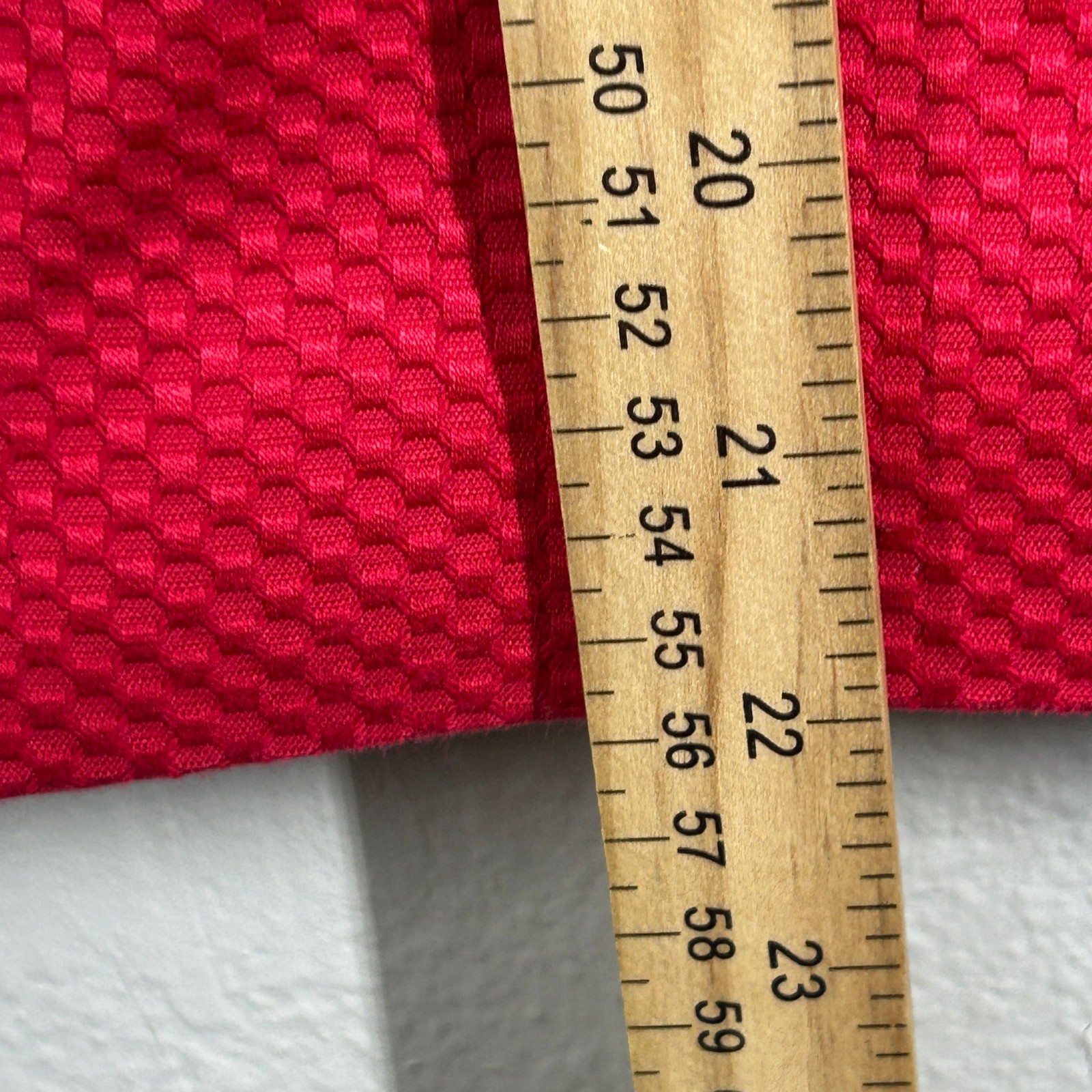 Le Suit Skirt Set Womens Petite 6P Red Textured Button Puff Sleeve Jacket Skirt