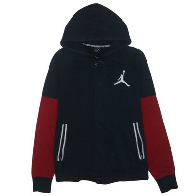 Jordan Herren schwarz Hoodie mit durchgehendem Reißverschluss Medium Logo Sportswear
