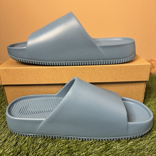 Men's Nike Calm Slides Comfy Rubber Sandals / Smoky Blue / FD4116 005 / Size 13 - Picture 2 of 7