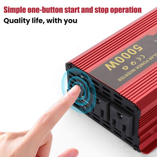 Grande 5000W Inverter Auto Display LED DC 12V 24V a AC 110V Convertitore Solare Camper - Foto 9 di 45