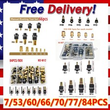 Carbon Steel Rivet Nut Tool Kit Mandrel Head Set M3-m12 Hardware Rivets Nut