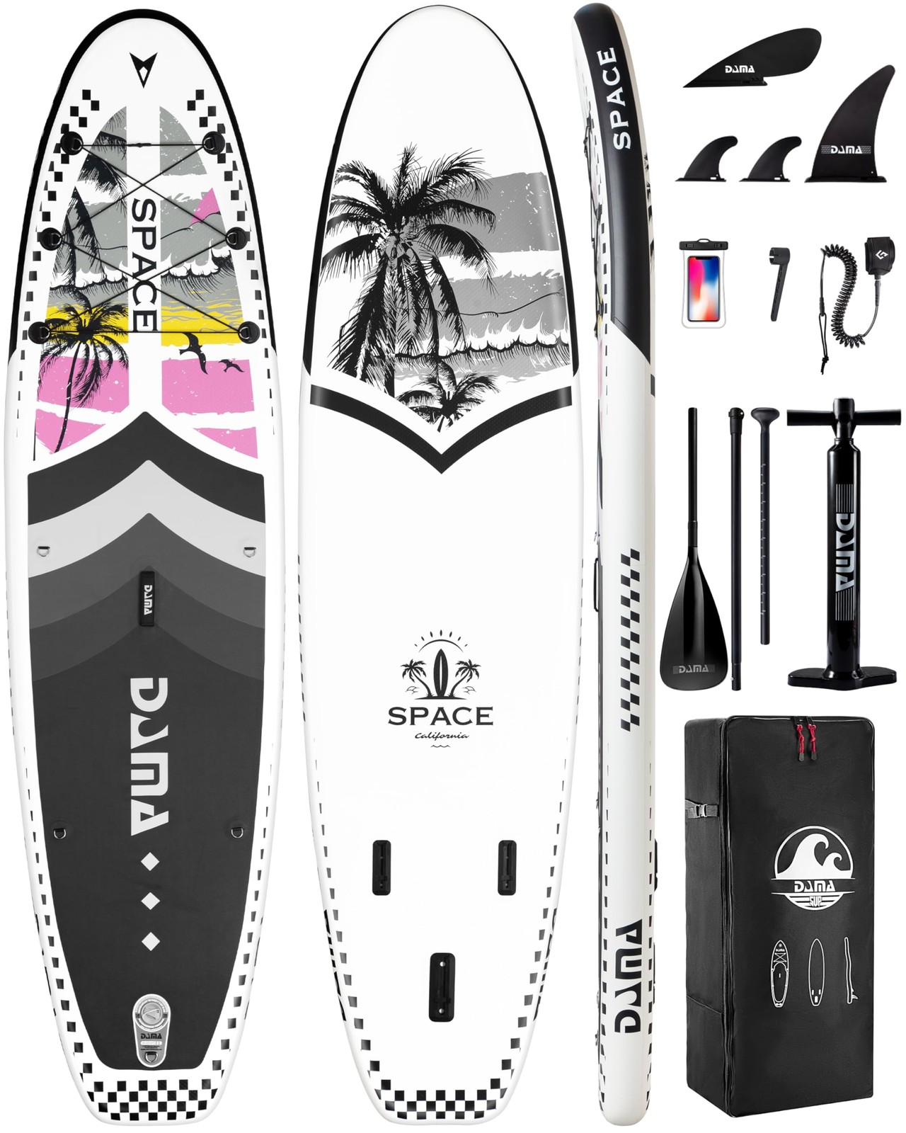 Hiwave 11ft Inflatable Stand Up Paddle Board with 350lb Weight Capacity