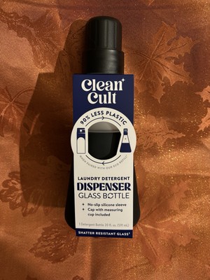 CleanCult Laundry Detergent Dispenser Glass Bottle 20fl Oz New!