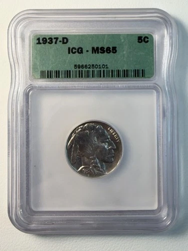 1937 D Buffalo Nickel ICG MS 65