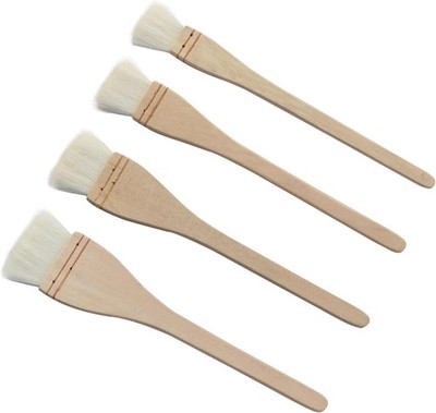 CREATIVE MARK PROFESSIONAL HAKE BRUSH Set 4PCS SOFT GOAT HAIR STITCH- NEW/UNSUED