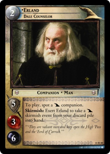 Erland, Dale Counselor Moderately Played LOTR: Shadows