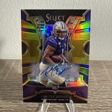 Hunter Bryant 2020 Chronicles Draft Picks Select Prizm Gold Rookie Auto #9 6/10