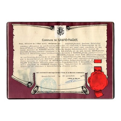 1968 ROYAUME de BELGIQUE Commune de Grand Hallet - Belgium Divorce Ephemera
