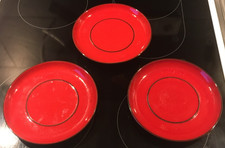 Thomas Scandic rot Untertassen für Suppentassen 3 Stück Konvolut