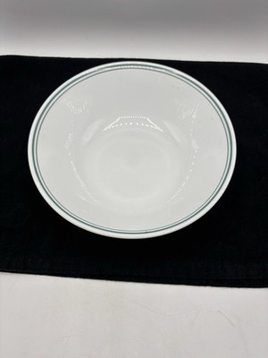 Vintage Corelle By Corningware Rosemarie Serving Bowl 8.5''X2.5'' Dbl. Green Band