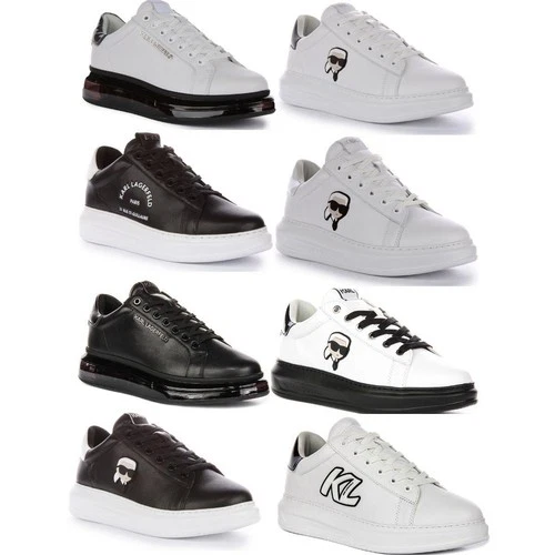 Karl Lagerfeld Kapri Kushion Fastening White Mens Casual Shoes Black US 7 - 13