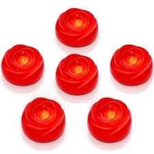 Flameless LED Floating Candles Battery Operated Waterproof Plastic Tealights ...