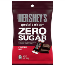 HERSHEY'S Zero Sugar & Aspartame-Free Chocolate Candy Bag Chocolate 3.0 oz