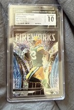 2021 Panini Prizm Fireworks F-4 Aaron Jones No Huddle Green Bay Packers CGC 10