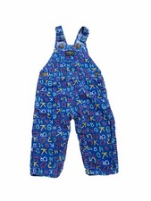 Vintage OshKosh Size 24 Months Vestbak Corduroy Letters Bib Overalls USA Made